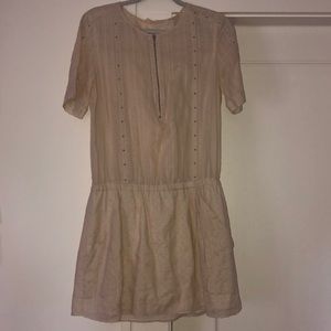 Athe dress with zipper and stud detailing